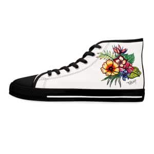 Sneakers montantes Fleurs de printemps - blanc – Image 14
